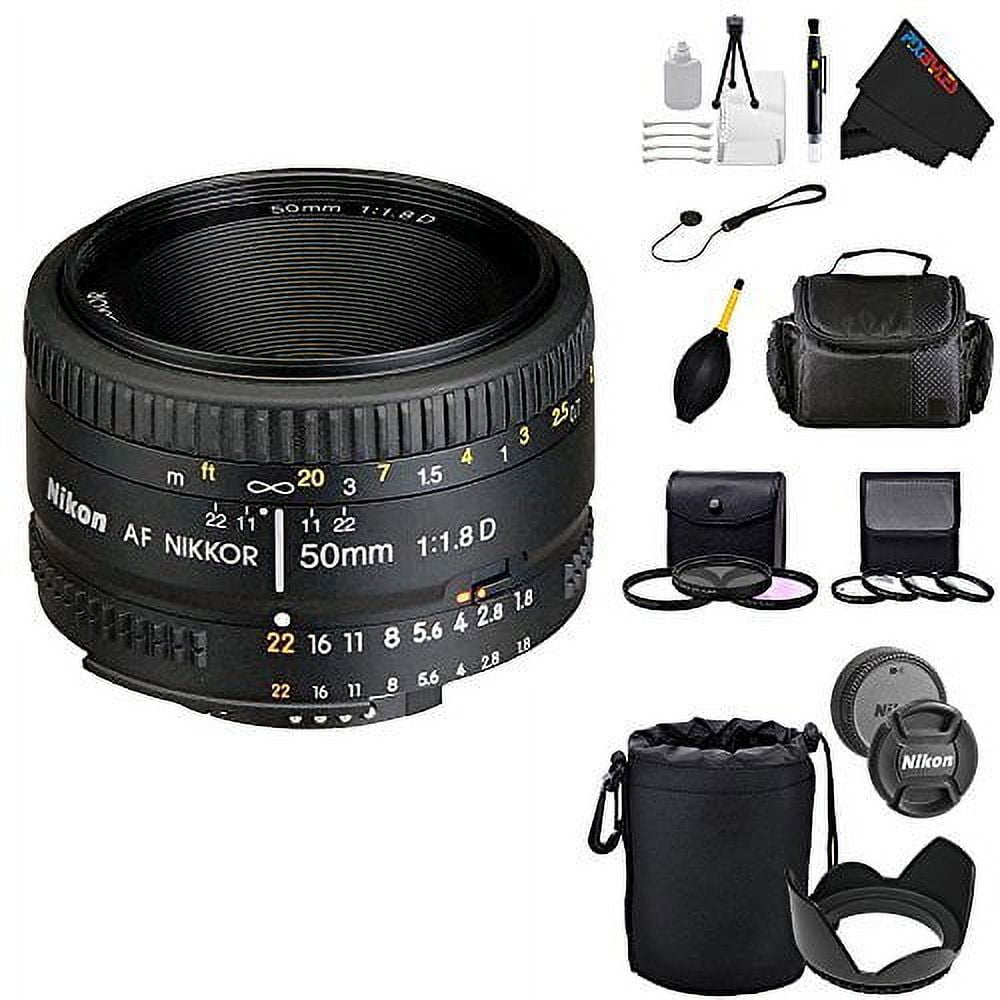Nikon 50mm f/1.8D AF Lens for DSLR Cameras + Pixi-Advanced