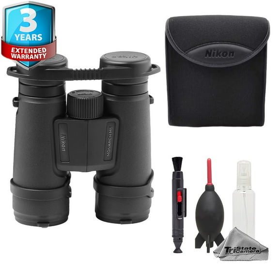 Nikon 8x42 Monarch M5 Binoculars (Black) + 3Yrs Warranty + Cleaning Kit (International Version)