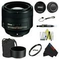 thumbnail image 1 of Nikon AF FX NIKKOR 85mm f/1.8G Fixed Lens + Pixi-Basic Accessory Bundle, 1 of 3