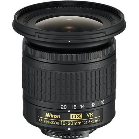 Nikon - AF-P DX NIKKOR 10-20mm f/4.5-5.6G VR Wide-Angle Zoom Lens for APS-C F-mount cameras - Black