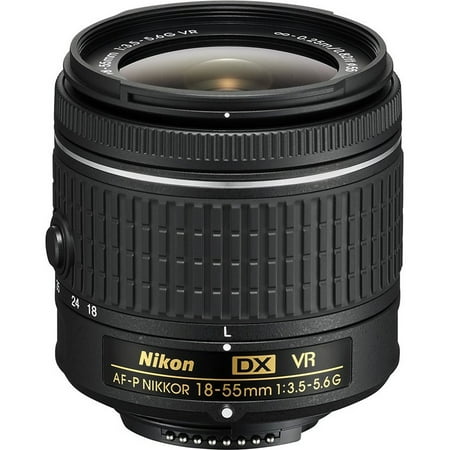 Nikon - AF-P DX NIKKOR 18-55mm f/3.5-5.6G VR Zoom Lens for APS-C F-mount cameras - black