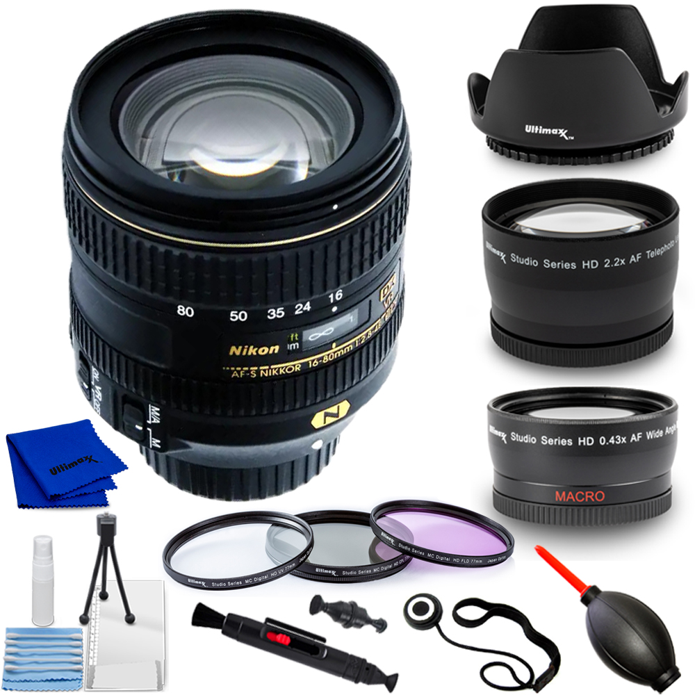 Nikon AF-S DX NIKKOR 16-80mm f/2.8-4E ED VR Lens - 12PC
