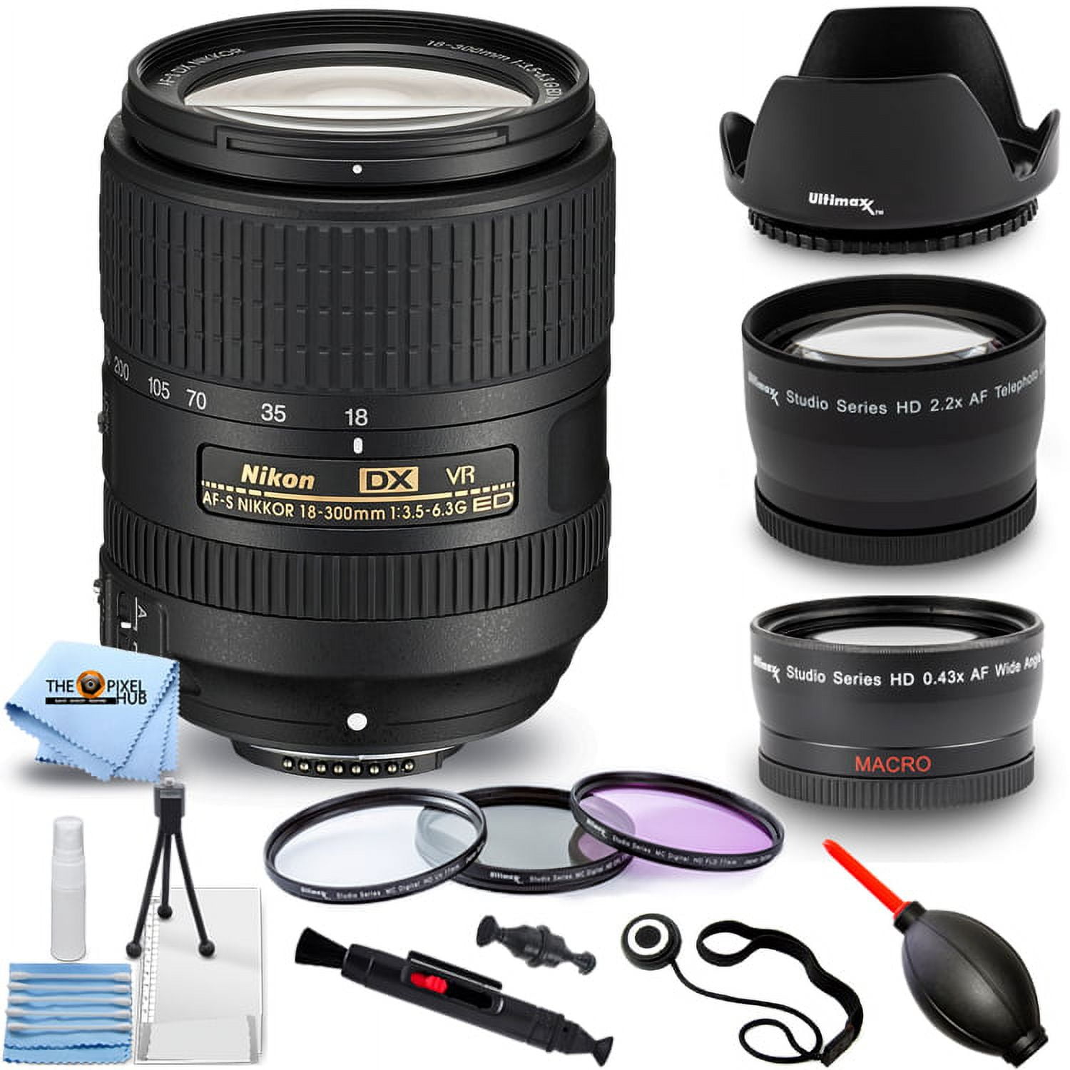 Nikon AF-S DX NIKKOR 18-300mm ED VR Lens - Pro Bundle Includes