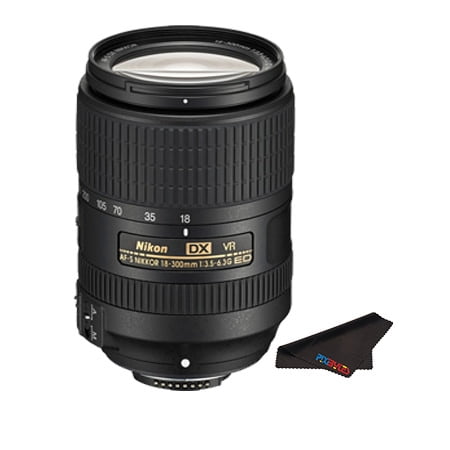 Nikon AF-S DX NIKKOR 18-300mm f/3.5-6.3G ED VR Lens + Pixi Cloth