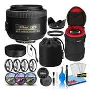 Nikon AF-S DX NIKKOR 35mm f/1.8G Lens Bundle with Lens Case, Filter Kit & Cleaning Kit International Model