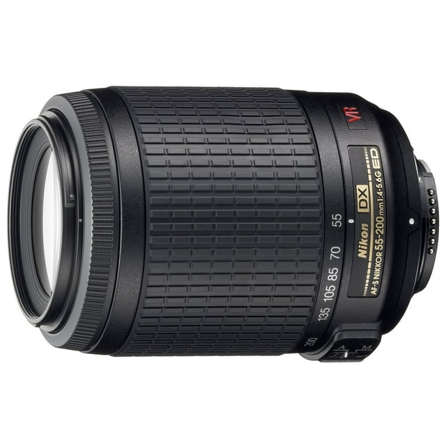 Nikon AF-S DX Nikkor 55-200mm f/4-5.6 G ED VR Autofocus APS-C Lens, Black {52}
