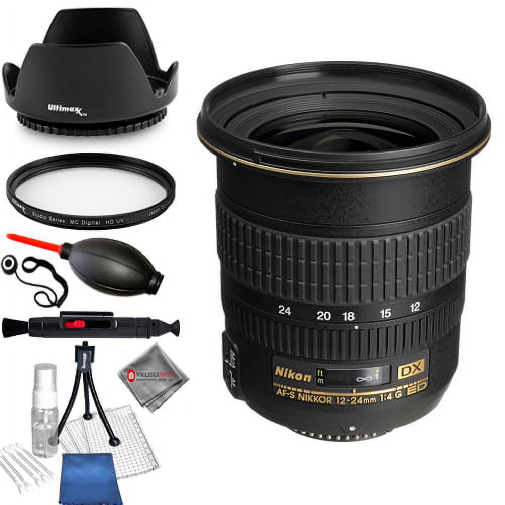 Nikon AF-S DX Zoom-NIKKOR 12-24mm f/4G IF-ED Lens UV Bundle