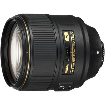 Nikon - AF-S NIKKOR 105mm f/1.4E ED Telephoto Lens for Select F-Mount Cameras - black
