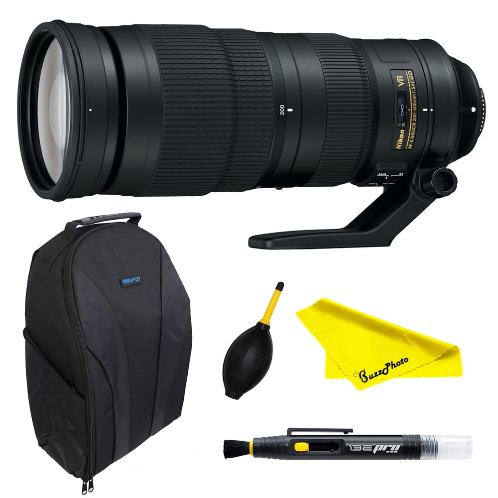 Nikon AF-S NIKKOR 200-500mm f/5.6E ED VR Lens - Black +Buzz-Photo