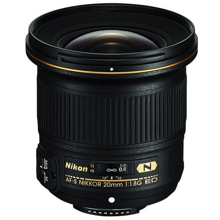 Nikon - AF-S NIKKOR 20mm f/1.8G ED Ultra Wide Angle Lens for Select F-Mount Cameras - Black