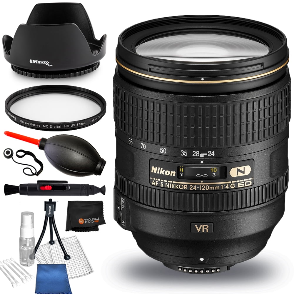 Nikon AF-S NIKKOR 24-120mm f/4G ED VR Lens 2193 - 7PC Accessory