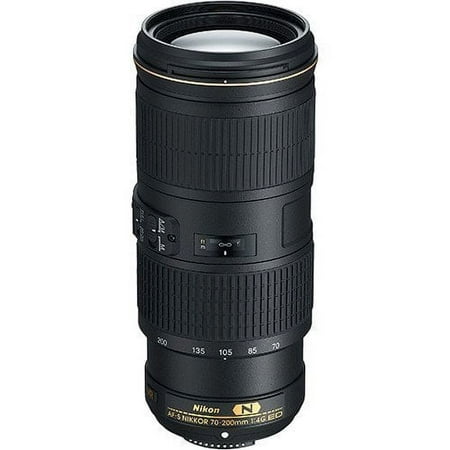 Nikon - AF-S NIKKOR 70-200mm f/4G ED VR Telephoto Zoom Lens - Black