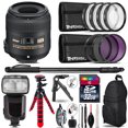 thumbnail image 1 of Nikon AFS 40mm 2.8 + Professional Flash + Macro Kit - 32GB Accessory Bundle (International Version), 1 of 11