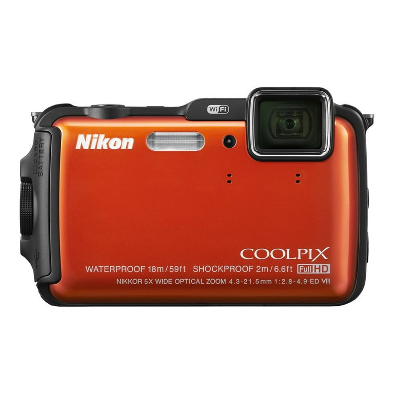 Nikon COOLPIX AW120 Waterproof Digital Camera (Orange) 26467 B&H