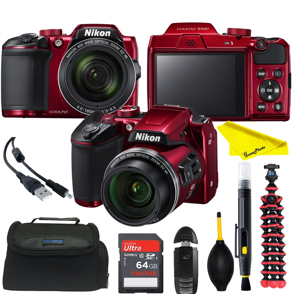 Nikon COOLPIX B500 Digital Camera 16MP 1/2.3" BSI CMOS +64GB memory