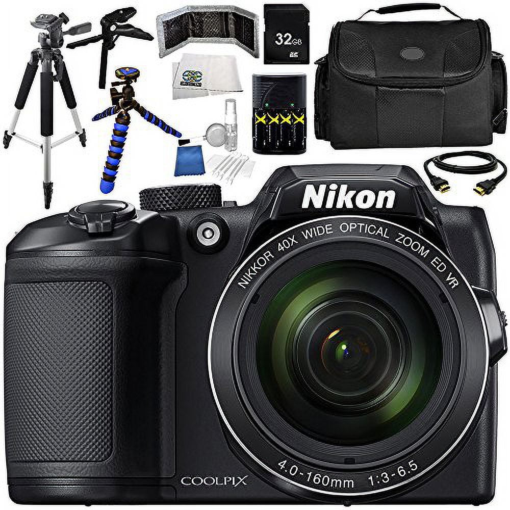 Nikon COOLPIX B500 Digital Camera (Black) + Bundle