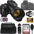 thumbnail image 1 of Pixibytes Nikon COOLPIX P1000 Digital Camera with 125X Optical Zoom 16MP w/ 13E Pro Bag, Black, 1 of 8
