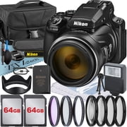 Nikon COOLPIX P1100 125x Super Zoom Compact Digital Camera with 2 Pack 64GB Memory Card + Case + Tripod + ZeeTech Professional Bundle International Version