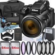 Nikon COOLPIX P1100 125x Super Zoom Compact Digital Camera with 2 Pack 64GB Memory Card + Case + Tripod + ZeeTech Professional Bundle International Version