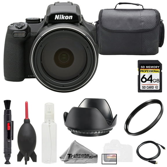 Nikon COOLPIX P1100 Digital Camera +64GB + Bag+ UV Filter- Basic Kit (International Version)