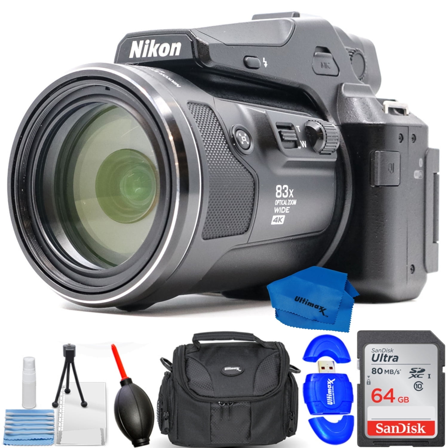 Nikon COOLPIX P950 Digital Camera with 7PC Accessory Bundle, Black