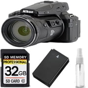 Nikon COOLPIX P950 Digital Camera 83x Optical Zoom WiFi + EXT BATT - 32GB KIT International Version