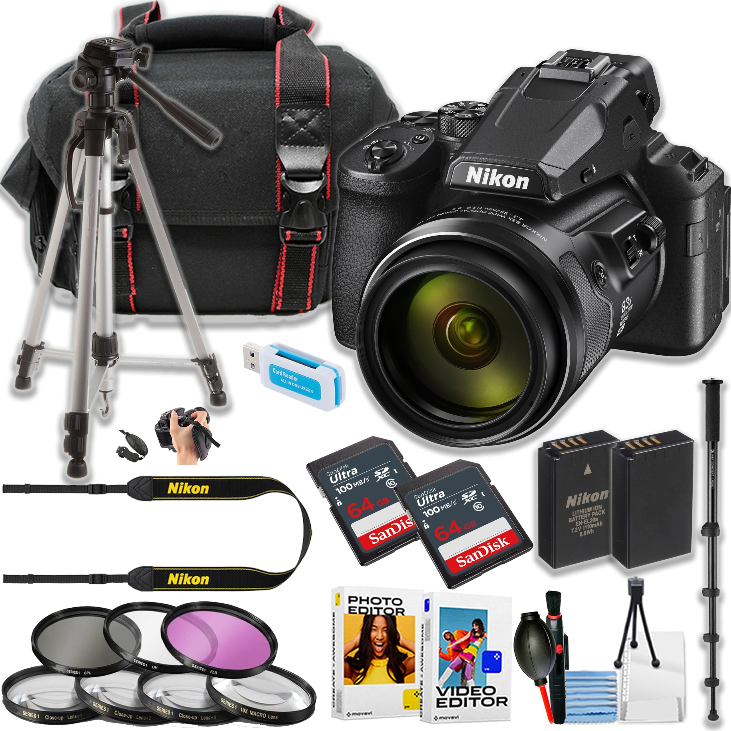 Nikon - Nikon COOLPIX P900 箱付き おまけ付き nikon coolpix p900 camera with 32gb accessory kit - Walmart.com