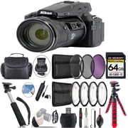 Nikon COOLPIX P950 Digital Camera + Spider Tripod + Case - 64GB Bundle International Version