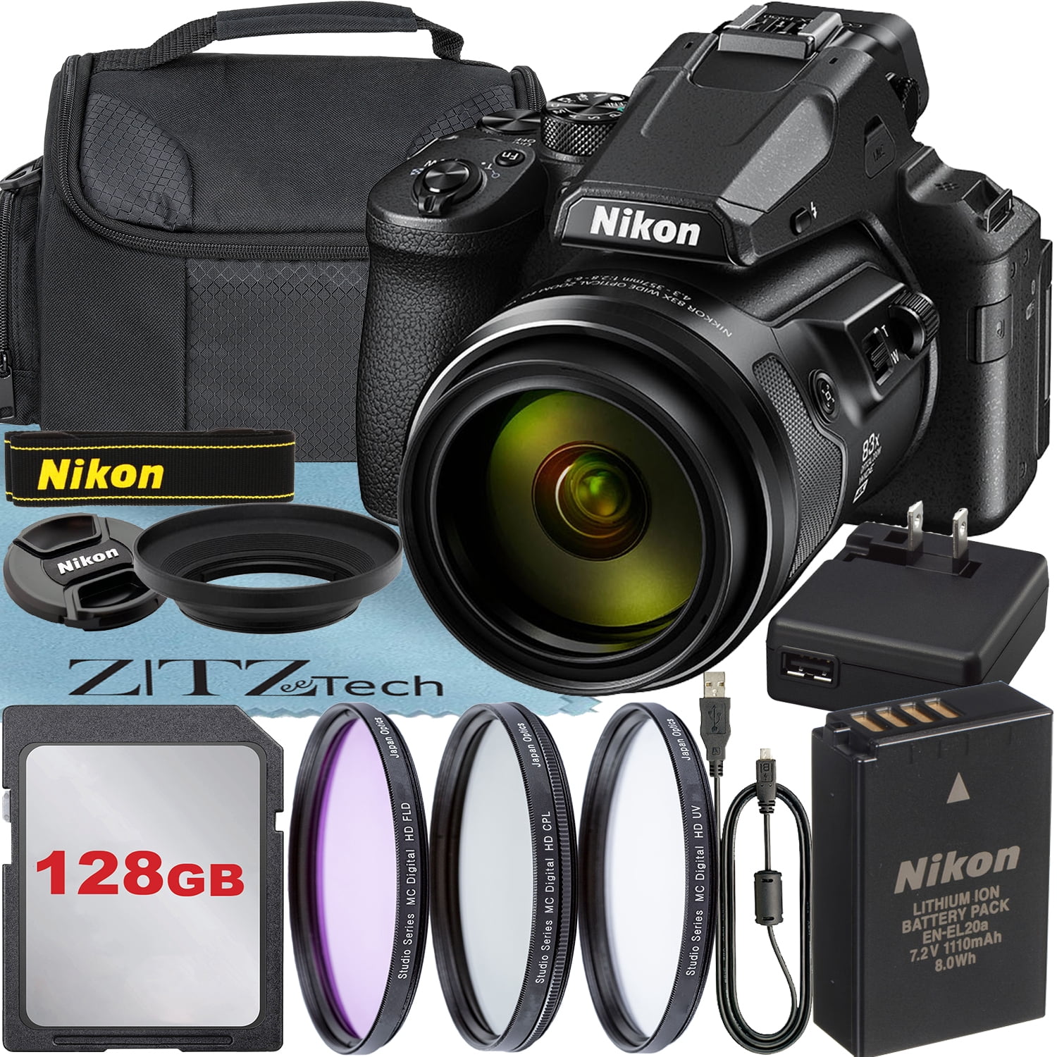 Nikon COOLPIX P950 Digital Camera, Zoom Lens, Photography Kit with