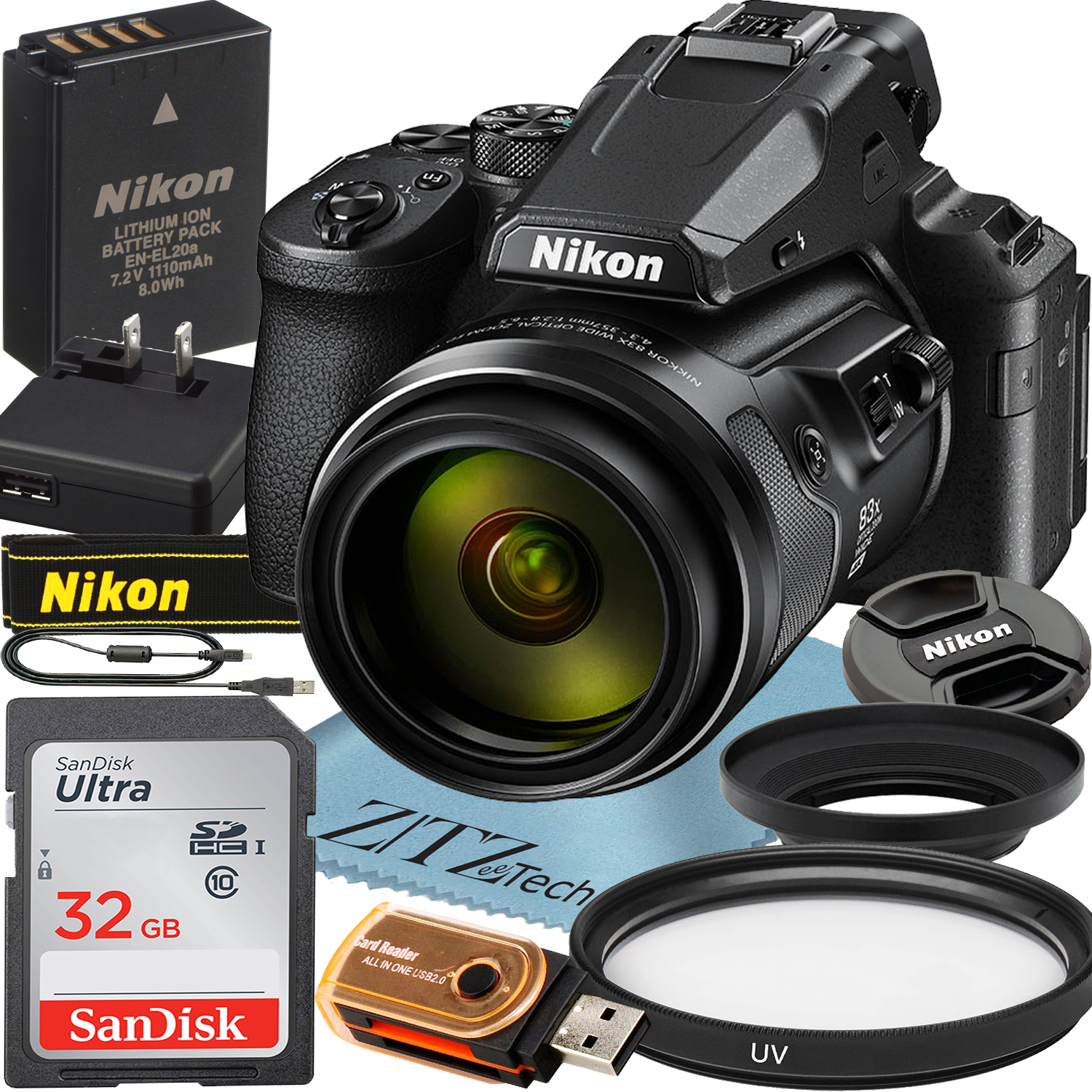 Nikon COOLPIX P950 Digital Camera with SanDisk 32GB Memory Card + UV Filter + ZeeTech Accesory - image 1 of 9