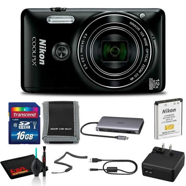 Nikon COOLPIX S6900 ブラック Nikon Coolpix S6900 16.2MP Camera W. 12x Zoom Lens Black | eBay