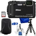 thumbnail image 1 of Nikon COOLPIX W300 16MP 4k Ultra HD Waterproof Digital Camera (Black), with BlumPro Bundle Includes: Case, 64GB Memory Card, 9 Inch Tripod, Cleaning Kit and More, 1 of 7