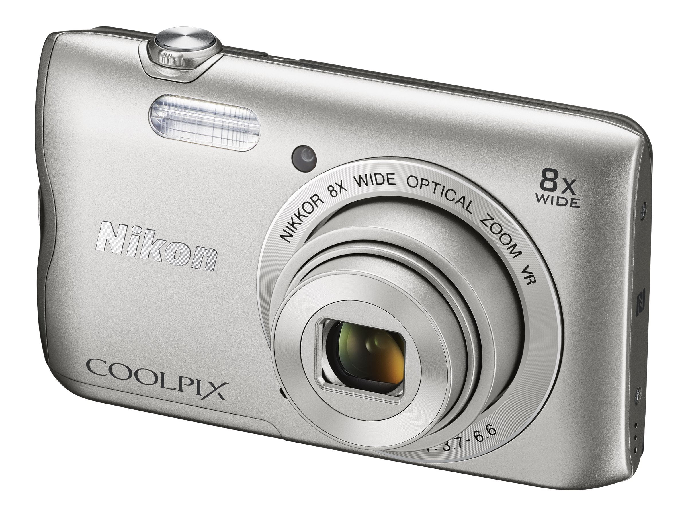 Nikon Coolpix A300 20.1 Megapixel Compact Camera, Silver - Walmart.com