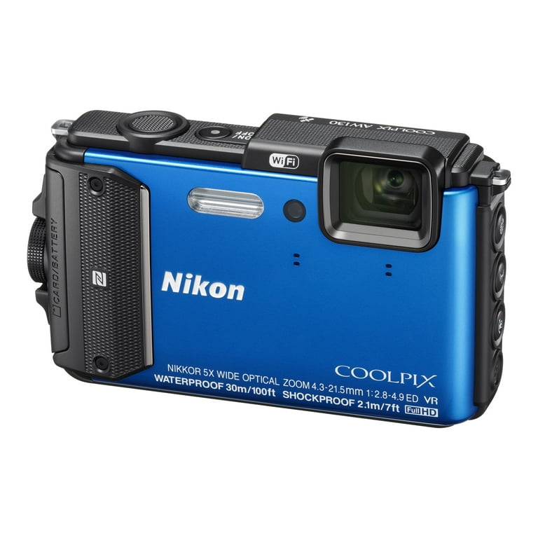 Nikon Coolpix AW130 16 Megapixel Compact Camera, Blue