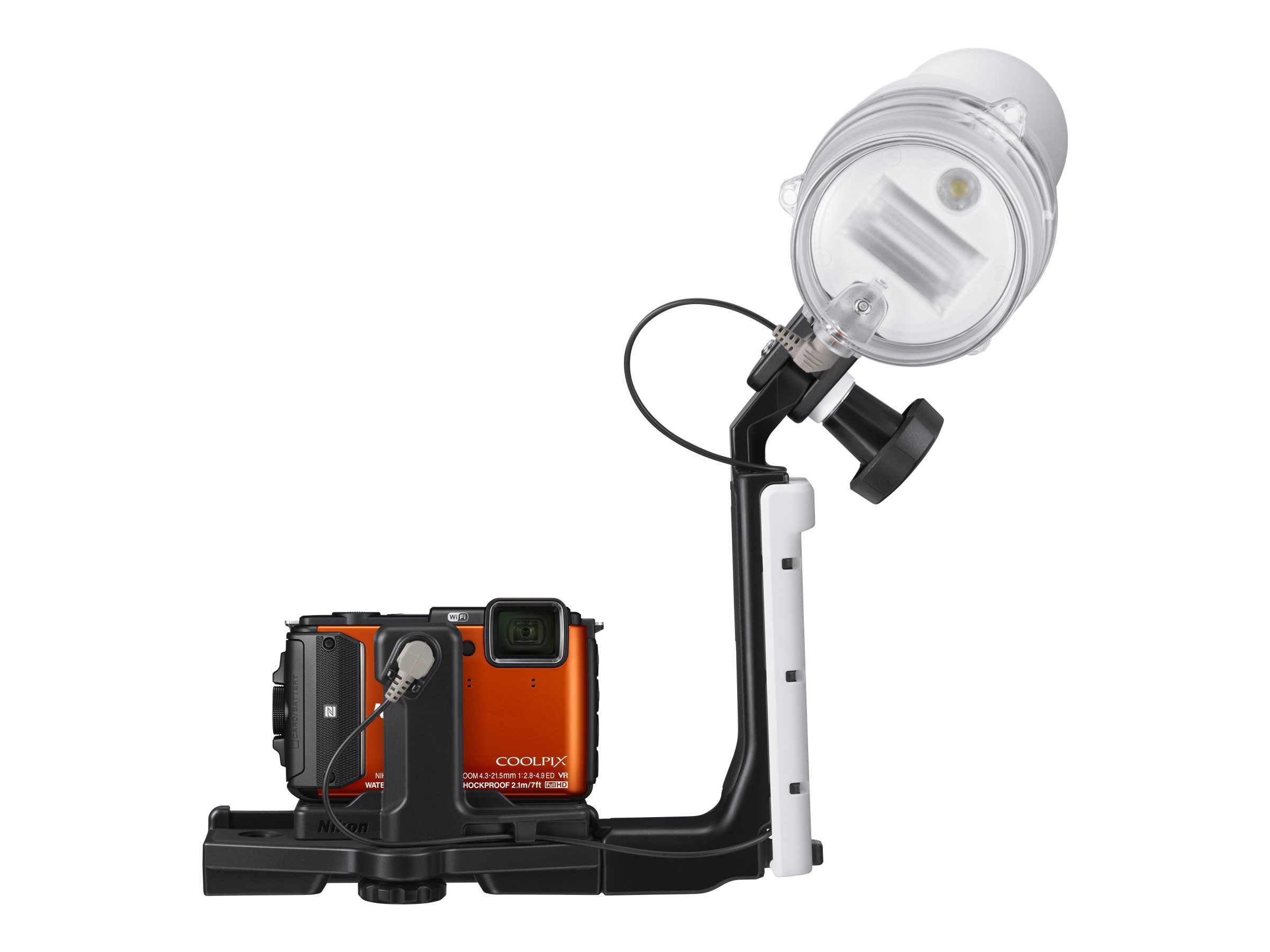 Nikon Coolpix AW130 - Digital camera - compact - 16.0 MP - 1080p - 5x optical zoom - Wi-Fi, NFC - underwater up to 98.4 ft - orange