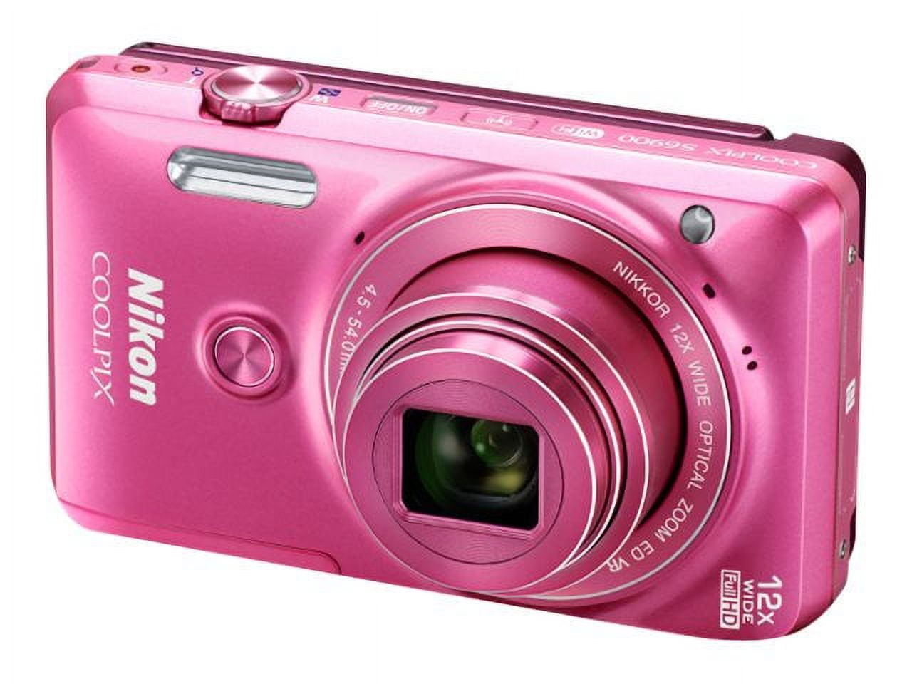 Nikon Coolpix S6900 - Digital camera - compact - 16.0 MP - 12x optical zoom  - Wi-Fi, NFC - pink