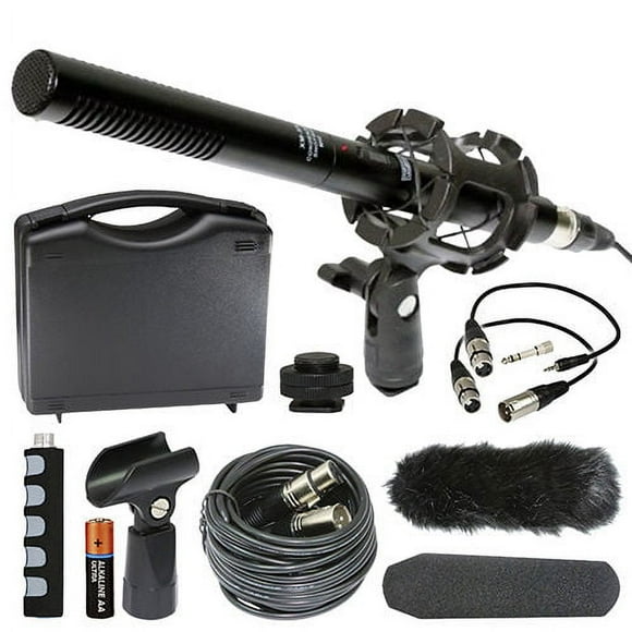 Nikon Coolpix W100 Digital Camera External Microphone Vidpro XM-55 13-Piece Professional Video & Broadcast Unidirectional Condenser Microphone Kit