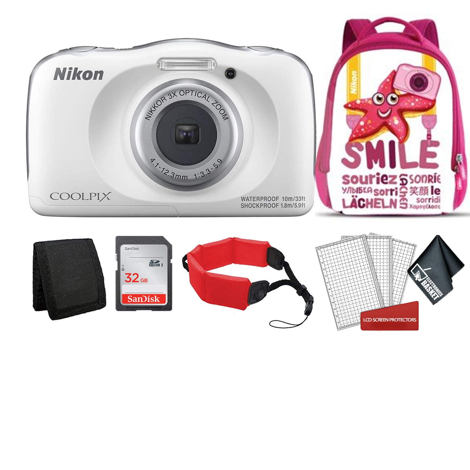Nikon Coolpix W150 Kid-Friendly Rugged Waterproof Digital Camera 