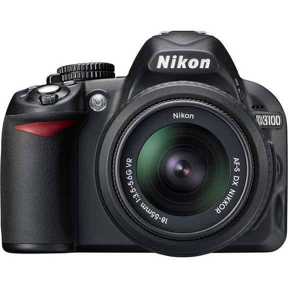 Nikon D3100 14.2 Megapixel Digital SLR Camera with Lens, 18 mm, 105 mm