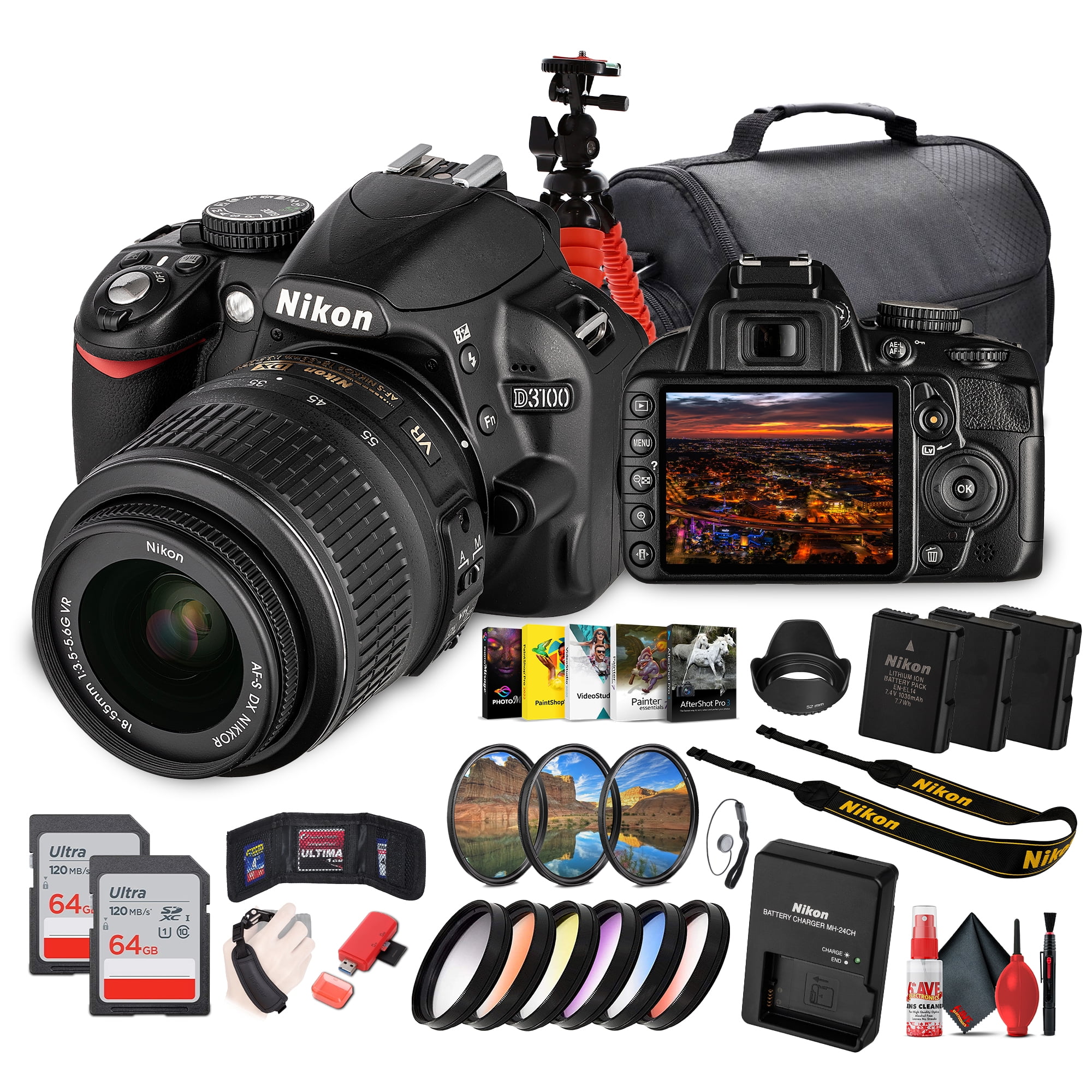 初心者 Nikon D3500 18-55 VR Kit Amazon.com : Nikon VBA550K001 D3500 + AF-P DX 18–55 VR Kit