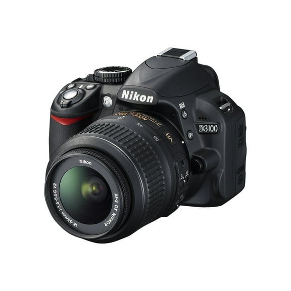 Nikon D3100 - Digital camera - SLR - 14.2 MP - APS-C - 1080p - 3x optical zoom AF-S VR DX 18-55mm lens