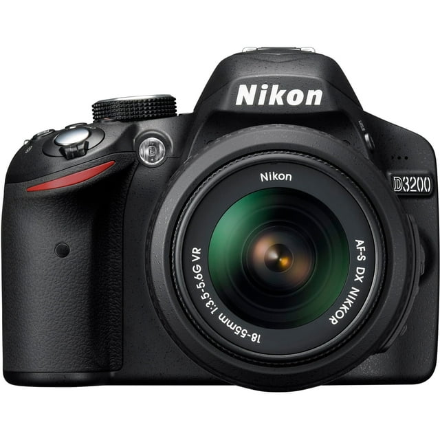 Nikon D3200 24.2 Megapixel Digital SLR Camera with Lens, 0.71", 2.17" (Lens 1), 2.17", 7.87" (Lens 2), Black