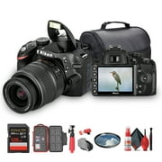 Nikon D3200 DSLR Camera 24.2MP with 18-55mm VR Lens Full HD Bundle 128GB Card Camera Bag Case Card Reader International Model