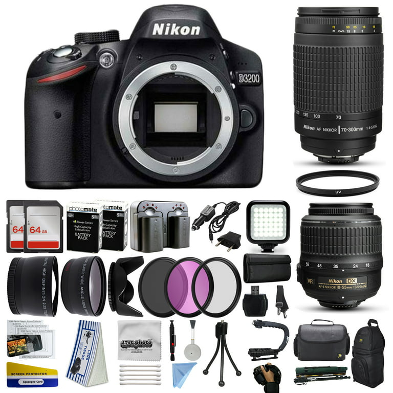 Nikon D3200/D3500 DSLR Digital Camera with 18-55mm VR | 70-300mm f
