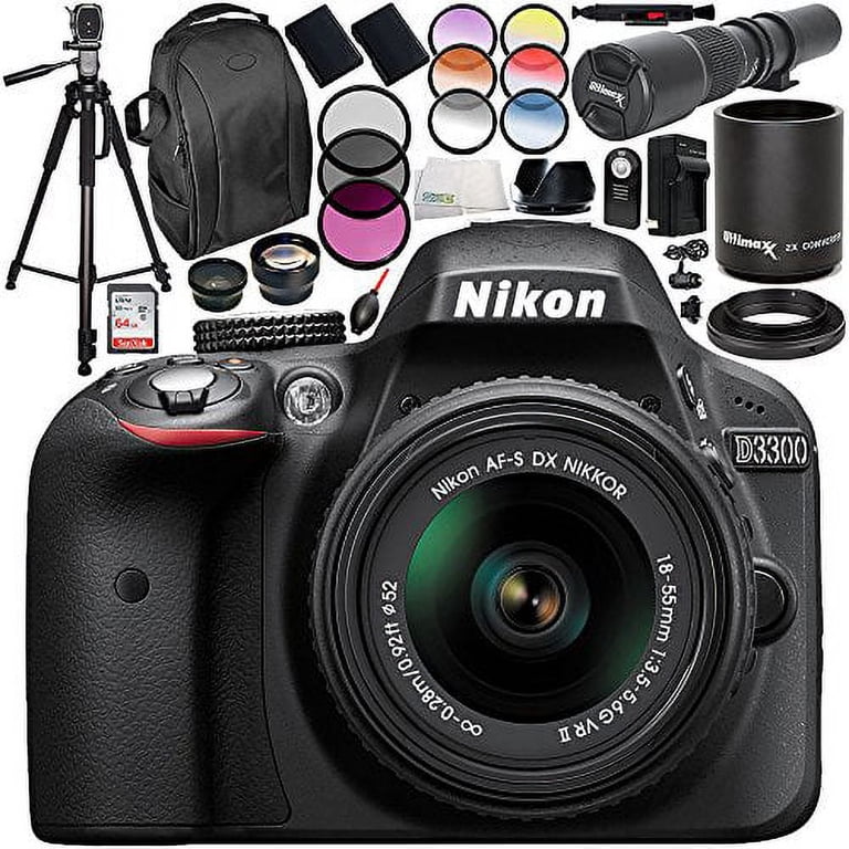 Nikon D3300 DSLR Camera with 18-55mm Lens (Black) 19PC