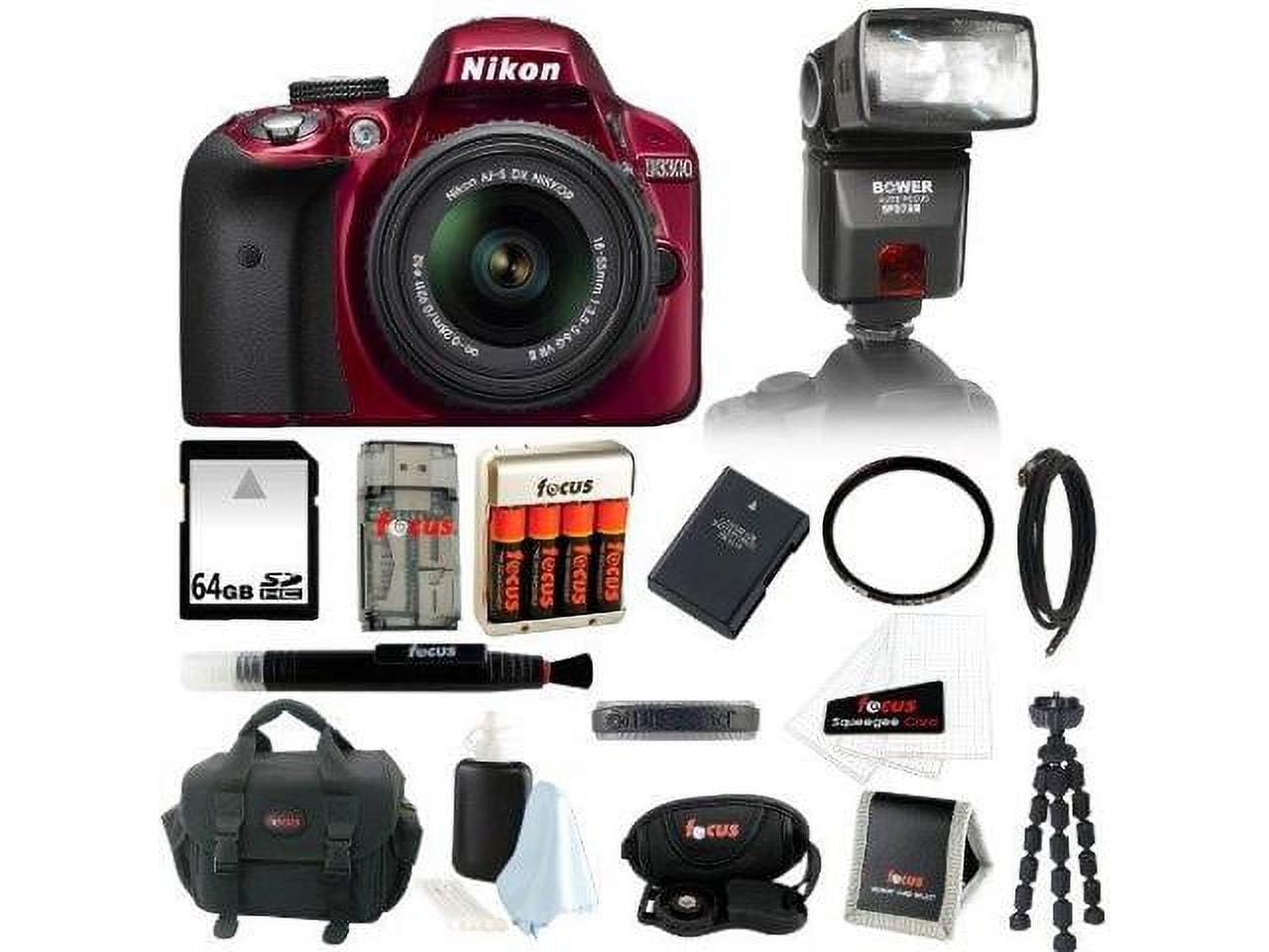Nikon D3300 DSLR Camera w/ 18:55mm VR II Zoom Lens (Red) +