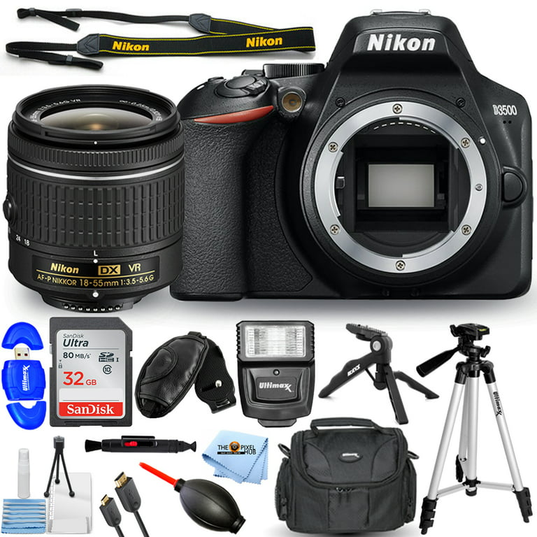 Nikon D3500 DSLR Camera with 18-55mm Lens Bundl e 