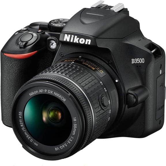 Nikon D3500 24.2MP DX-Format DSLR with 18-55mm Lens, 64GB SDXC Card (Imported) - New