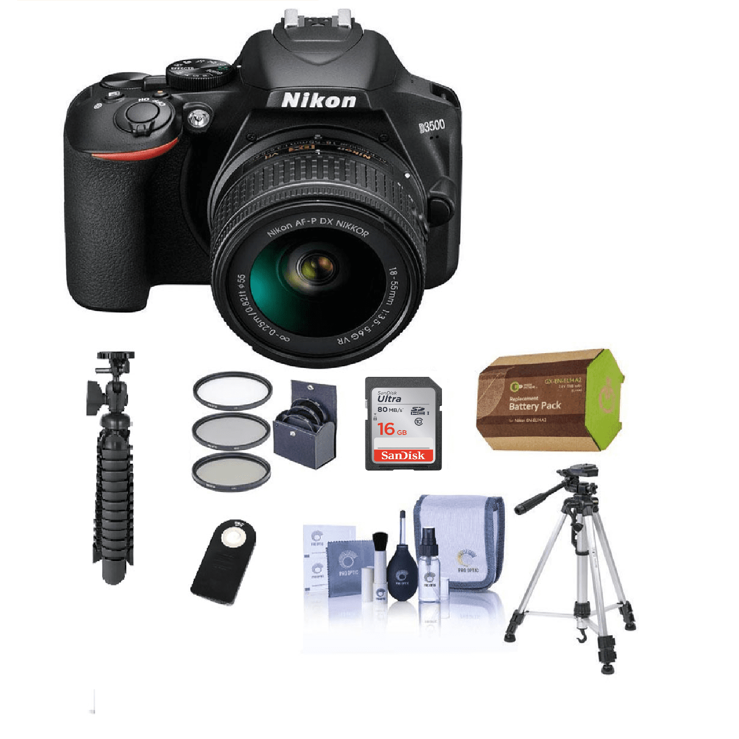 ニコン D3500 18-55 VR レンズキット  SDカード 16GB 付 Amazon | Nikon デジタル一眼レフカメラ D3500 AF-P 18-55 VR