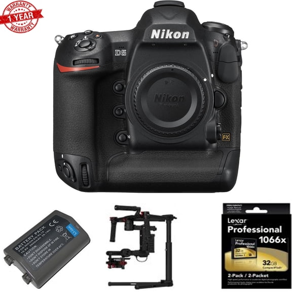 Nikon D5/D6 FX:Format Digital (CF Version) w /DJI Ronin M 3:Axis Brushless Gimbal Stabilizer and Lexar Professional 32GB 1066X CF Memory card